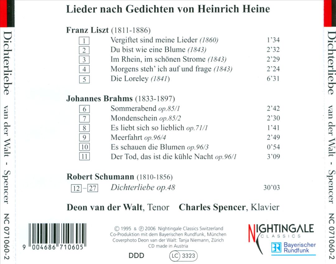 Dichterliebe: Lieder nach Gedichte von Heinrich Heine cover art