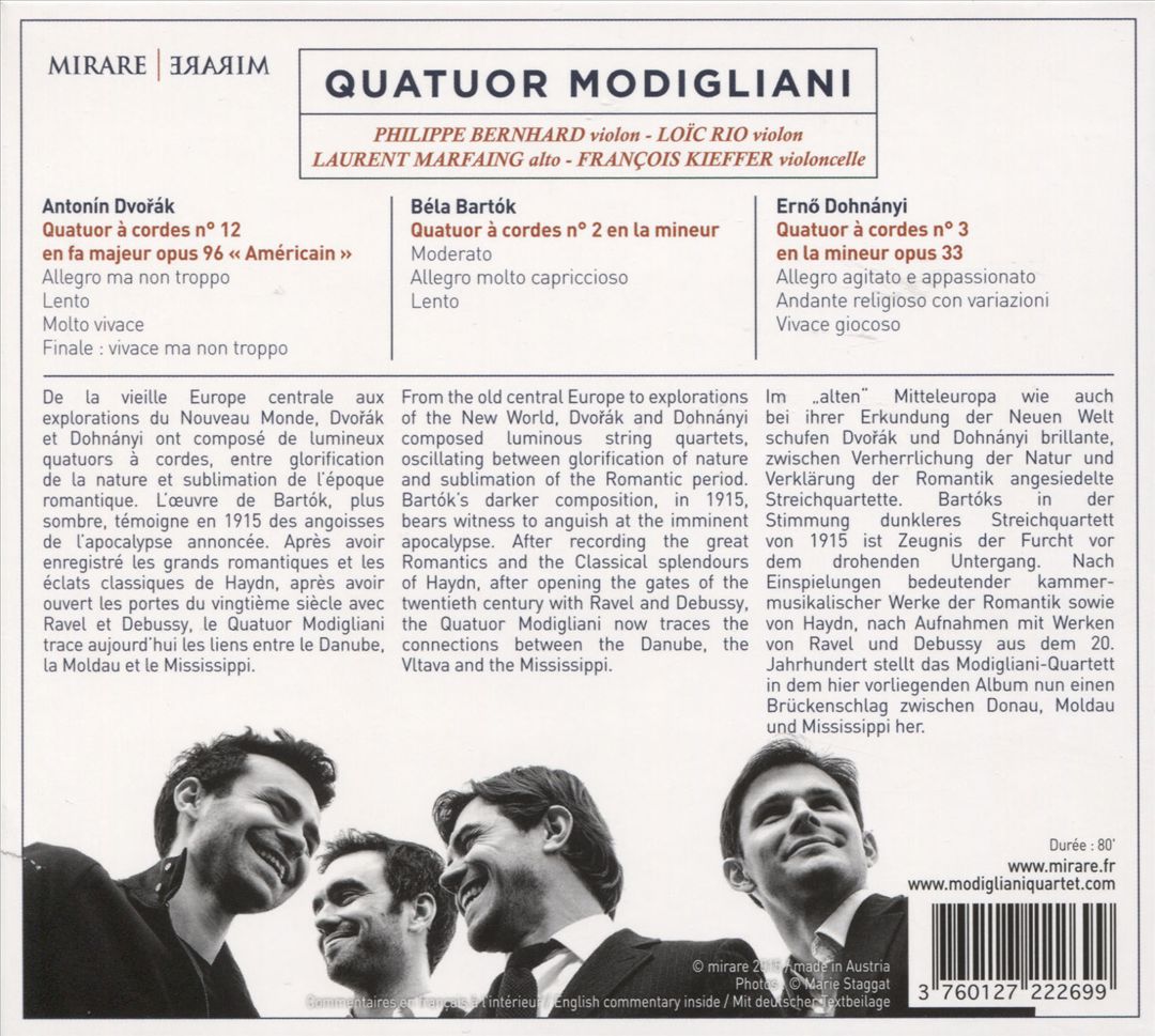 Dvorák, Bartók, Dohnányi cover art