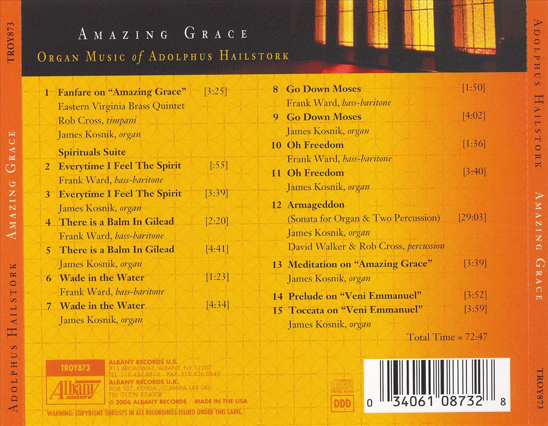 Amazing Grace: Organ Music of Adolphus Hailstork cover art
