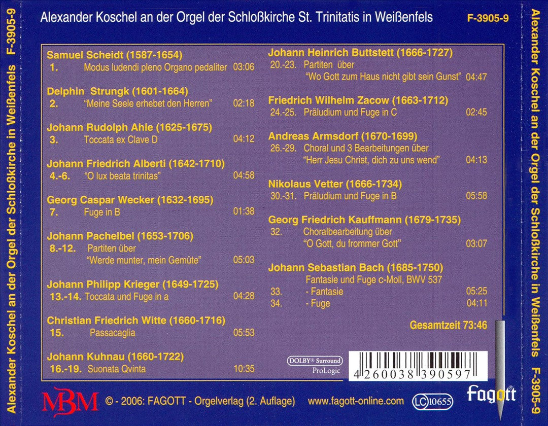 Alexander Koschel an der Orgel der Schloßkirche in Weißenfels cover art