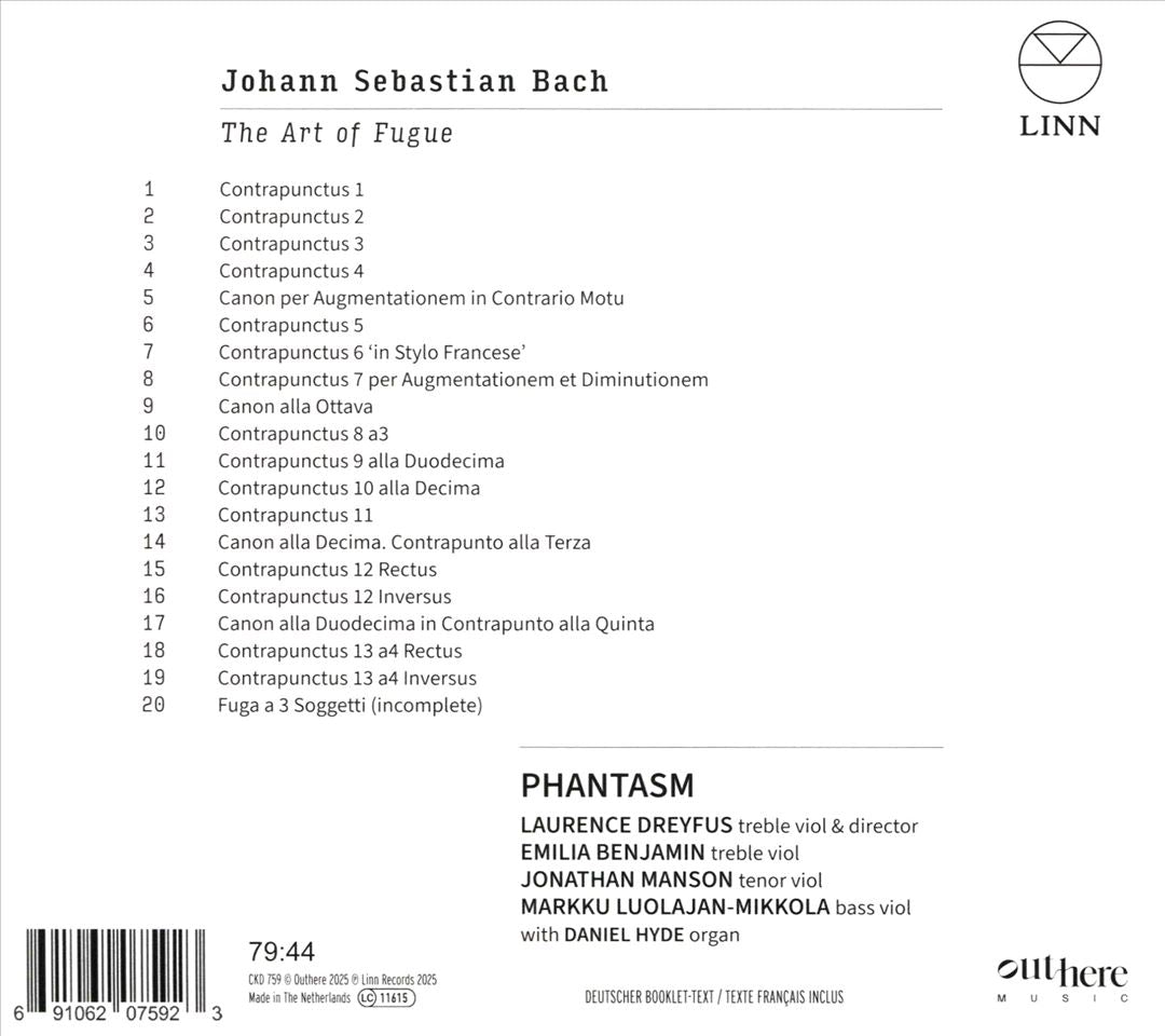 Johann Sebastian Bach: The Art of Fugue cover art
