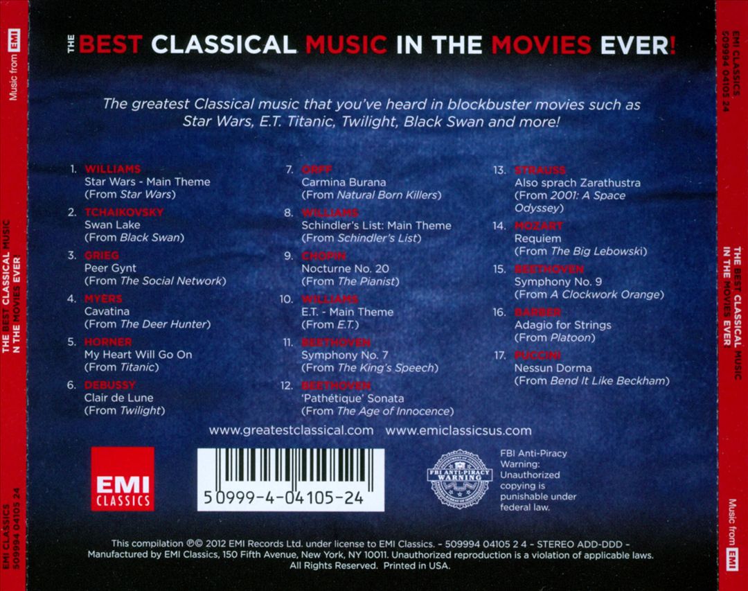 Greatest Classical Music Ever!: The Best Classical Music in the Movies Ever! cover art