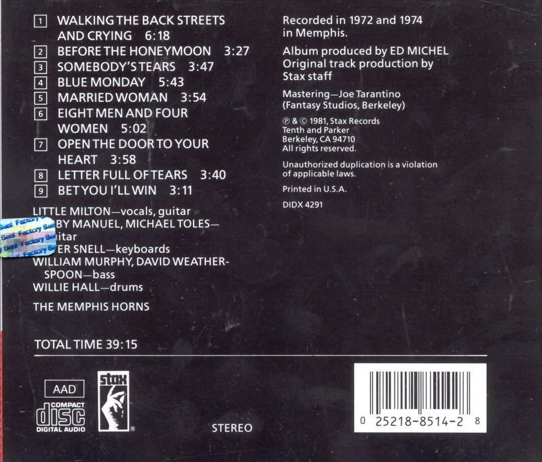 Walkin' the Back Streets cover art