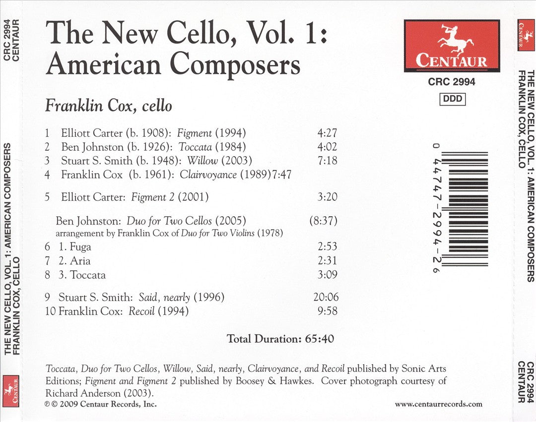 New Cello, Vol. 1 cover art