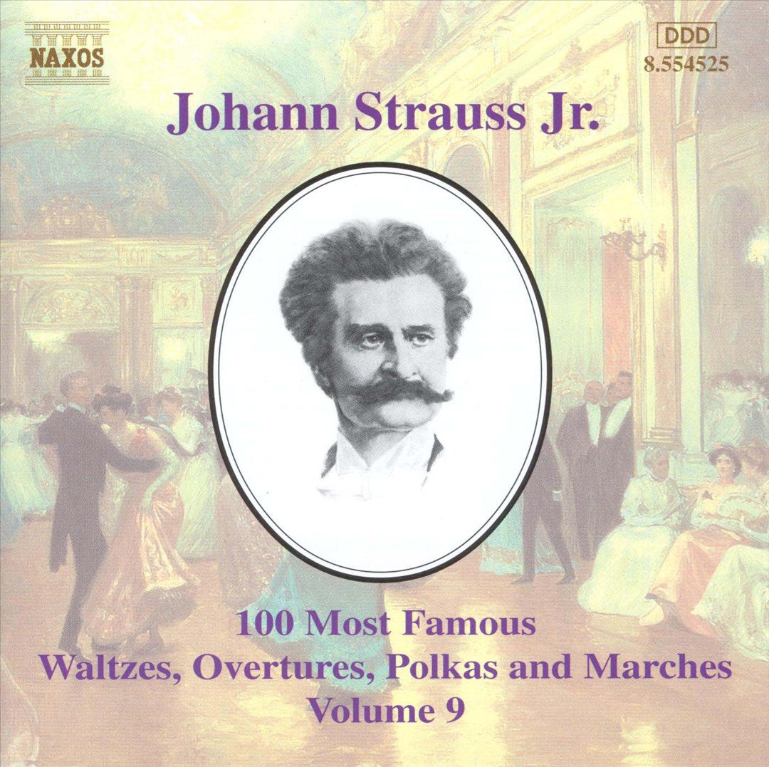 Johann Strauss Jr.: 100 Most Famous Waltzes, Overtures, Polka and Marches, Vol. 9 cover art