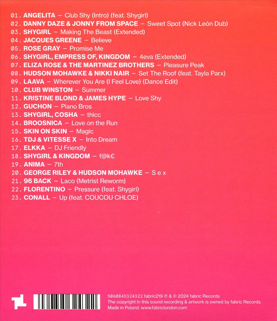 Fabric Presents Shygirl cover art