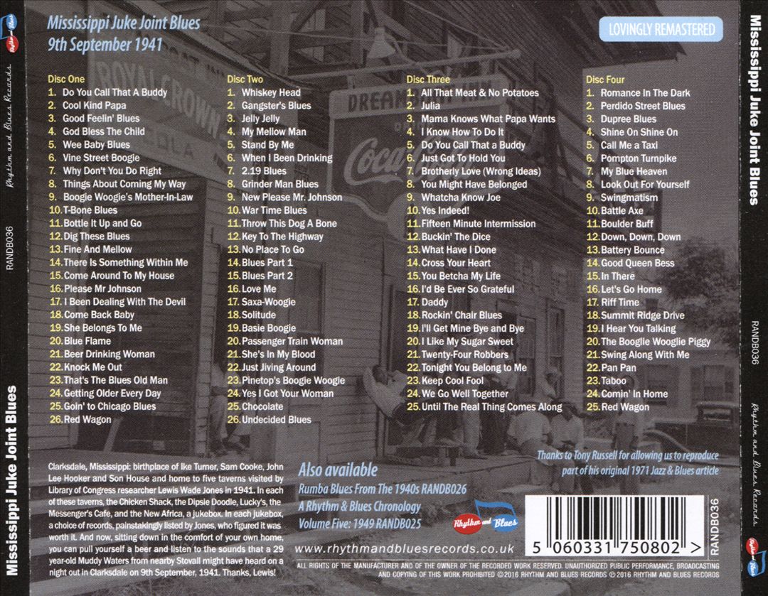 Mississippi Juke Joint Blues: September 9, 1941 cover art