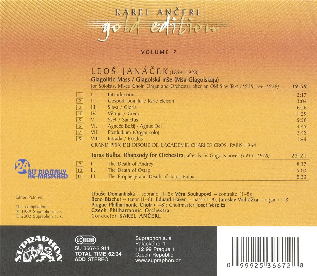Janácek: Glagolitic Mass; Taras Bulba cover art
