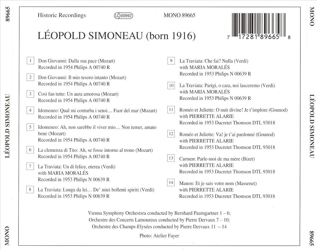 Lebendige Vergangenheit: Léopold Simoneau cover art