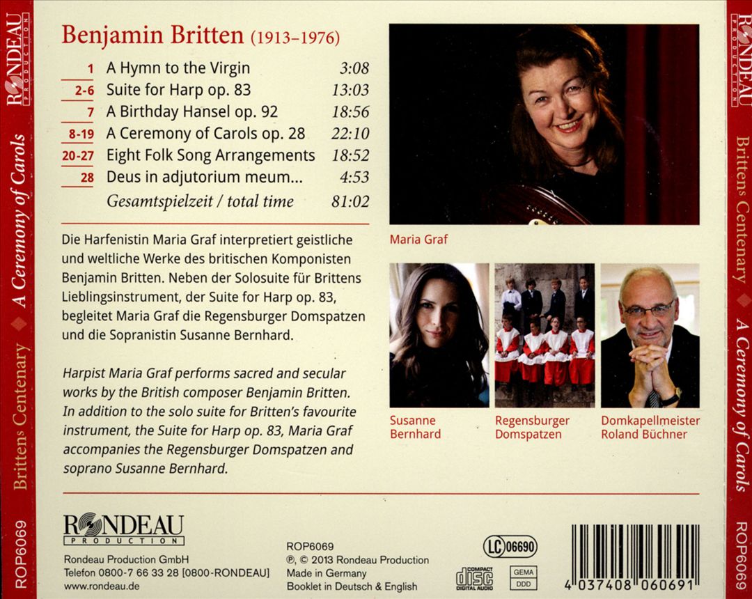 Brittens Centenary: A Ceremony of Carols cover art