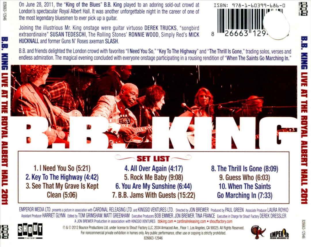 Live at the Royal Albert Hall 2011 cover art