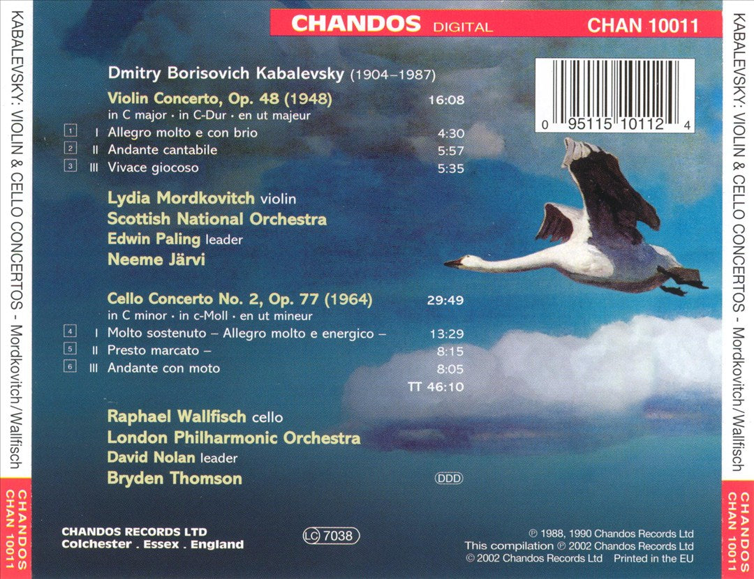 Kabalevsky: Violin Concerto; Cello Concerto cover art