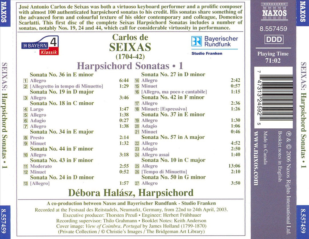 Carlos de Seixas: Harpsichord Sonatas 1 cover art