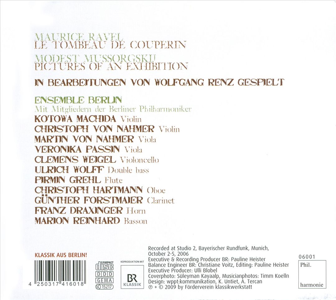 Maurice Ravel: Le Tombeau de Couperin; Modest Mussorgsky: Pictures of an Exhibition cover art
