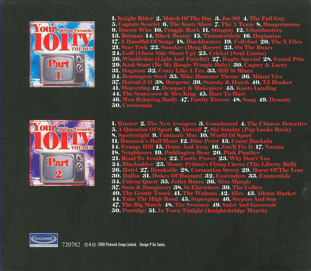 Your 101 All Time Favourite TV Themes cover art