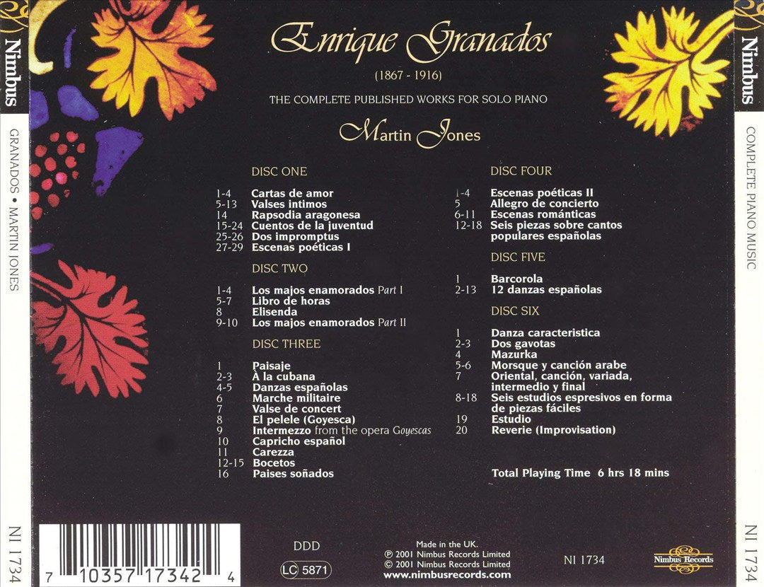 Granados: The Complete Piano Music cover art