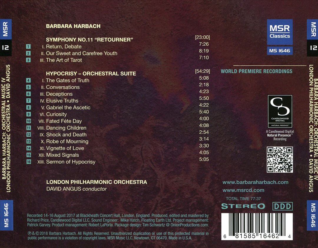 Music of Barbara Harbach, Vol. 12: Orchestral Music IV - Symphonic Storytelling cover art