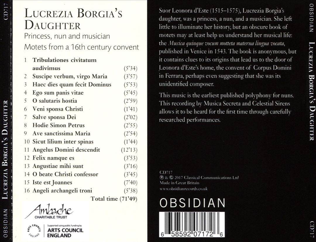 Lucrezia Borgia's Daughter: Princess, nun and musician cover art