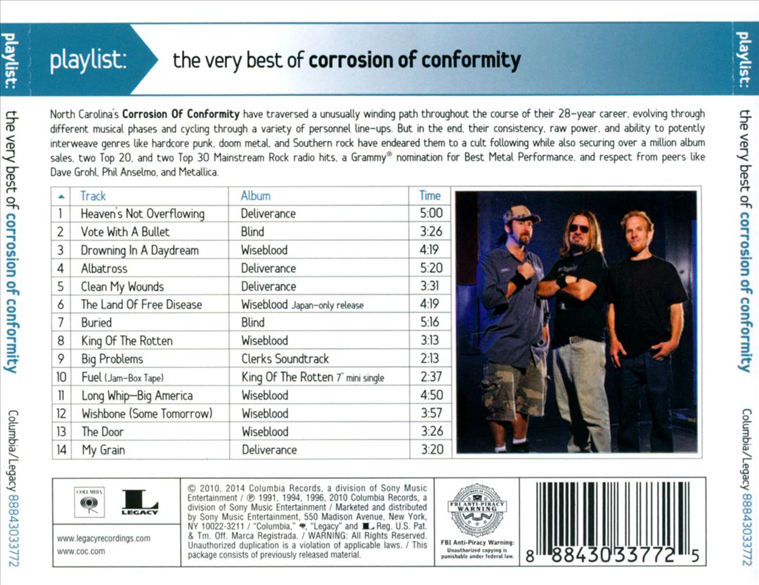 Playlist: The Very Best of Corrosion of Conformity cover art