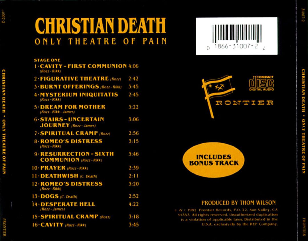 Only Theatre of Pain cover art