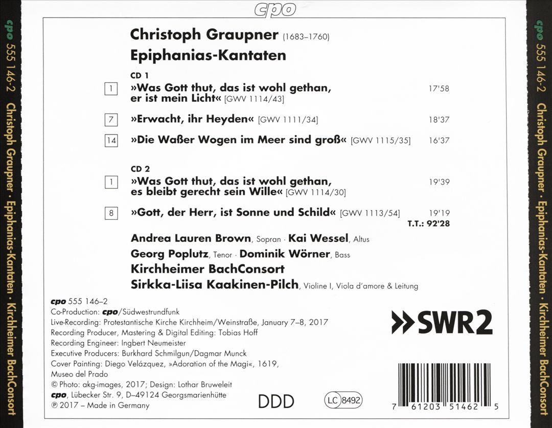 Christoph Graupner: Gott der Herr ist Sonne und Schild cover art