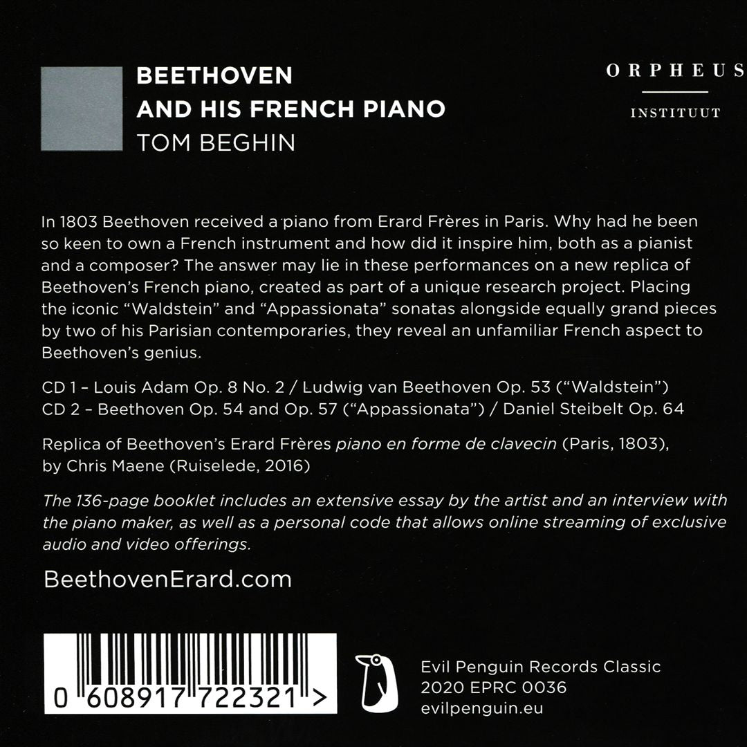 Beethoven and His French Piano: Soantas Op. 53, Op. 54, and Op. 57; Adam: Sonata Op. 8 No. 2; Steibelt: Sonata Op. 64 cover art