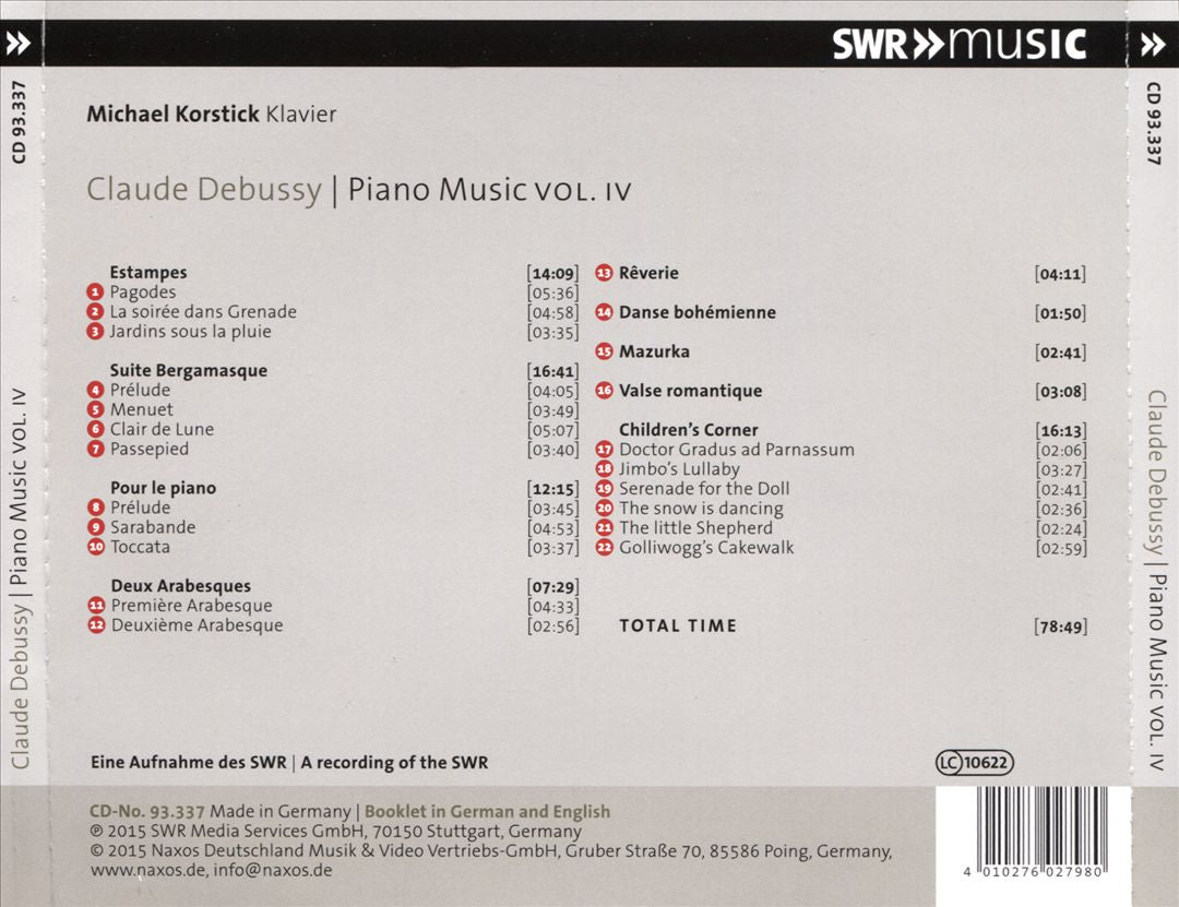 Claude Debussy: Piano Music, Vol. IV cover art