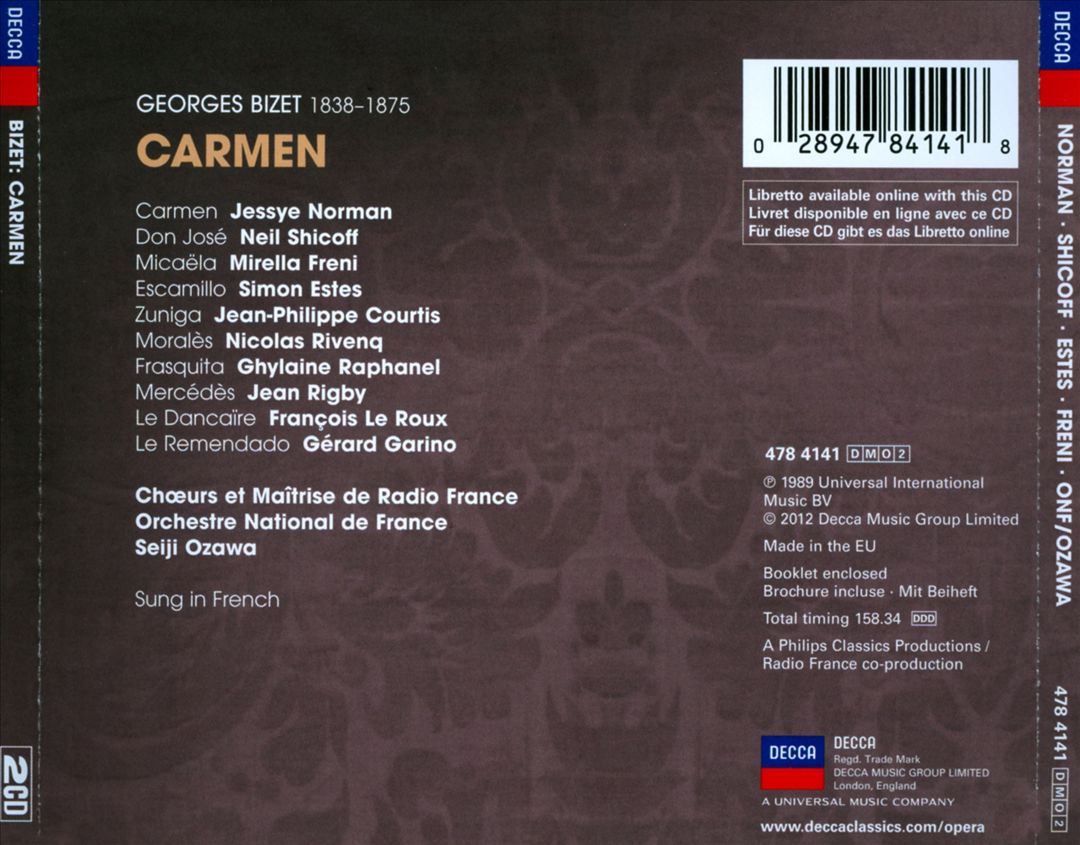 Bizet: Carmen cover art