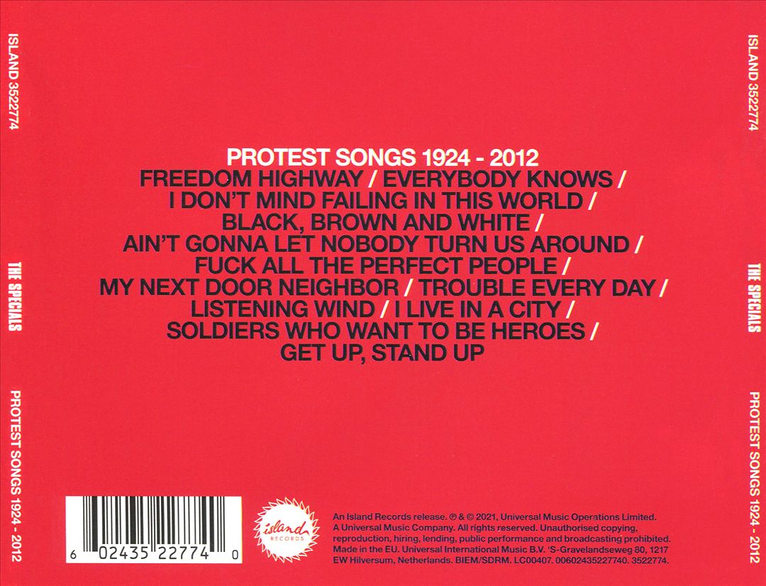 Protest Songs 1924-2012 cover art