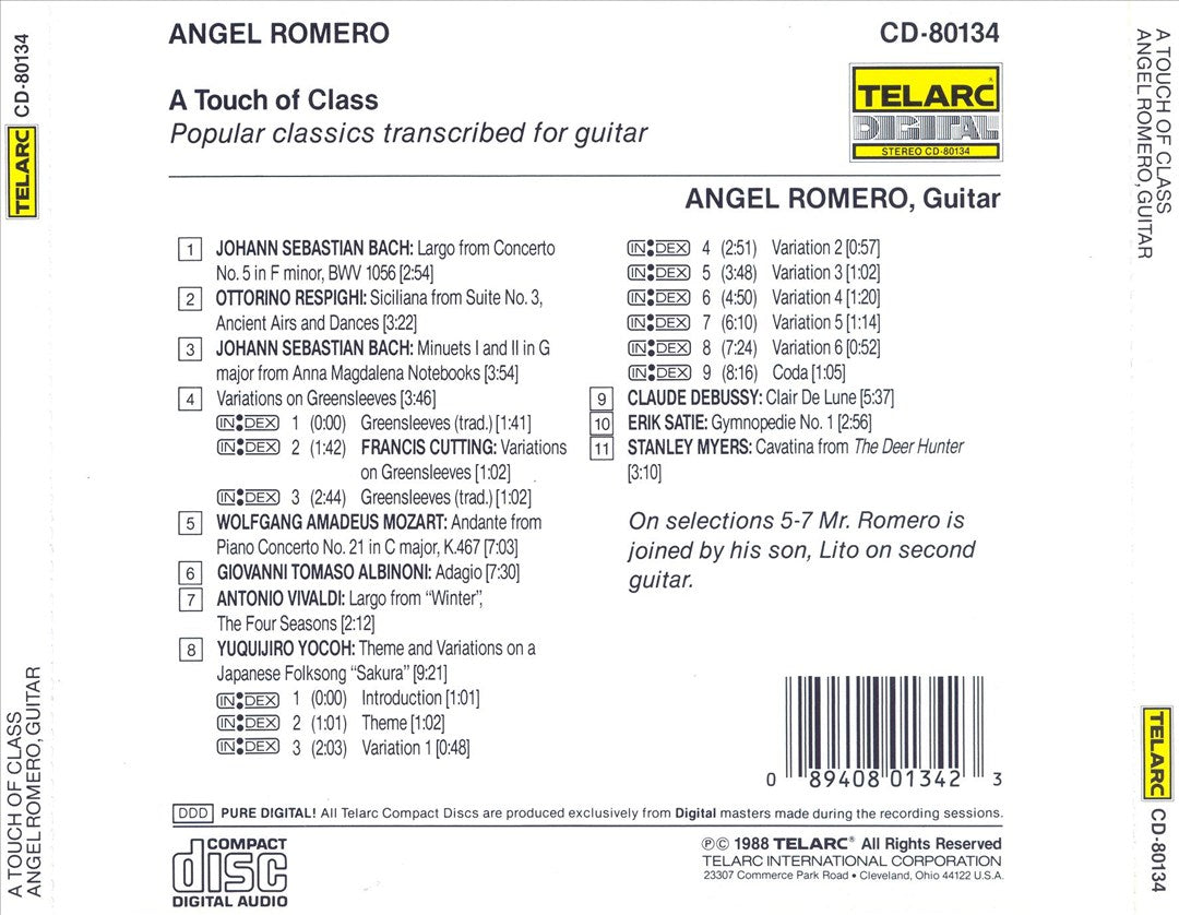 Touch of Class: Popular Classics Transcribed for Guitar cover art