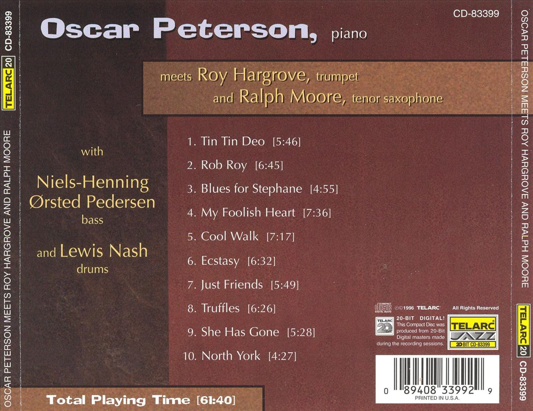 Oscar Peterson Meets Roy Hargrove and Ralph Moore cover art
