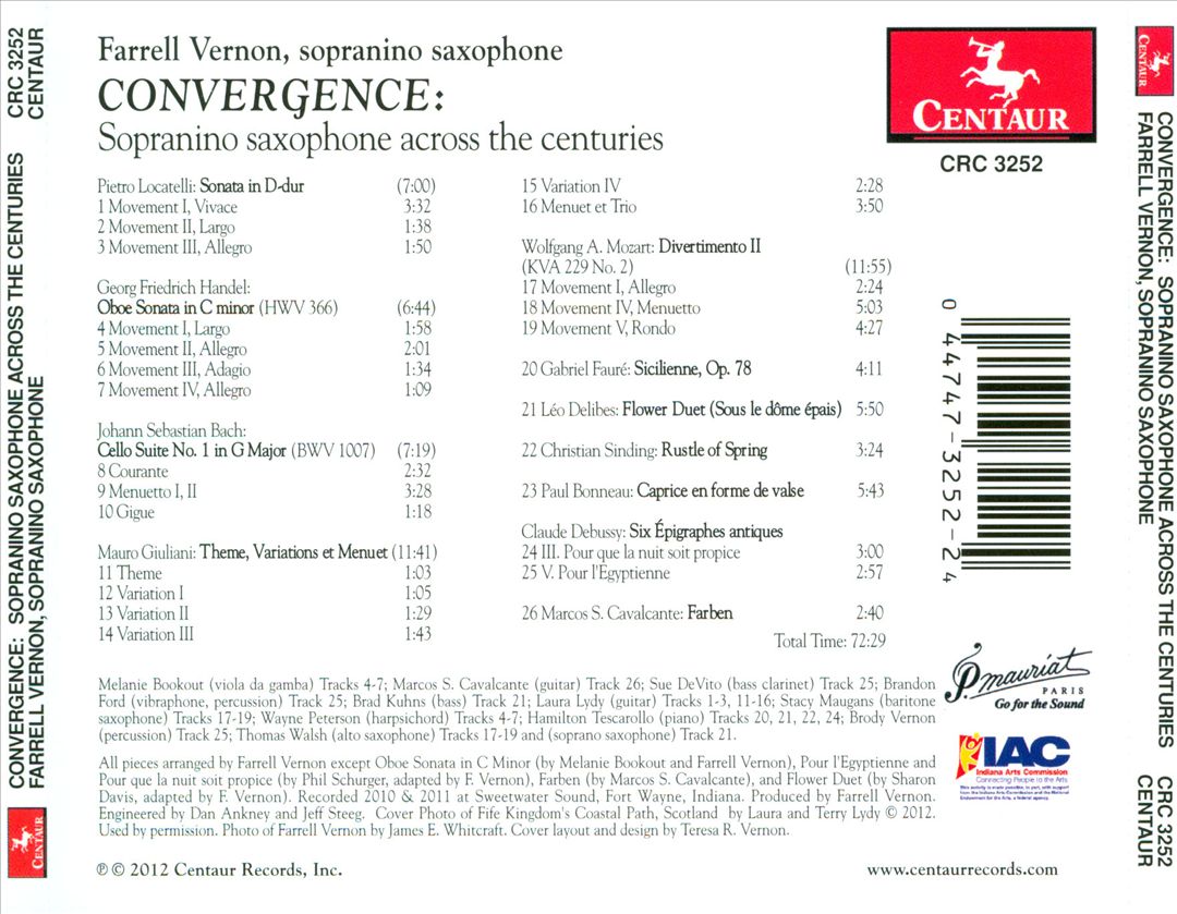 Convergence: Sopranino Saxophone Across the Centuries cover art