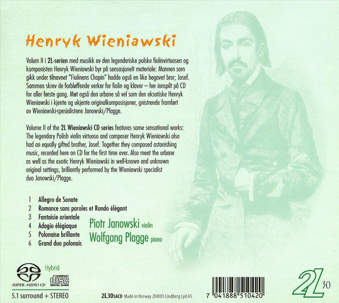 Henryk Wieniawski, Vol. 2 cover art