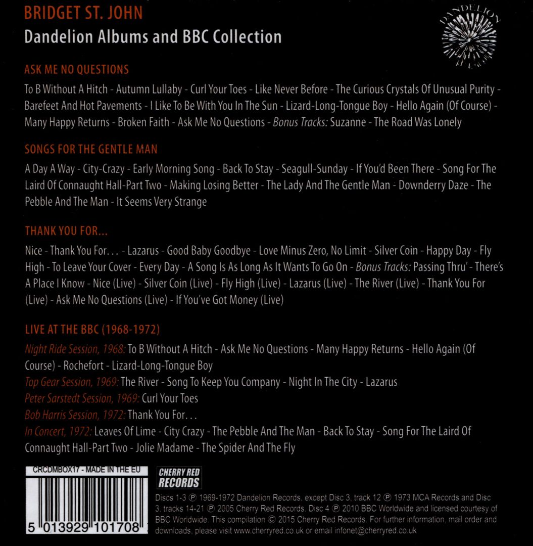 Dandelion Albums & BBC Recordings Collection cover art
