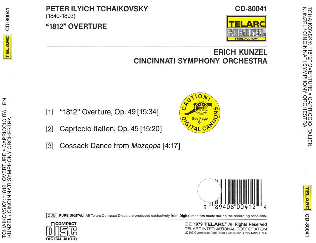 Tchaikovsky: 1812; Capriccio Italien; Cossack Dance cover art