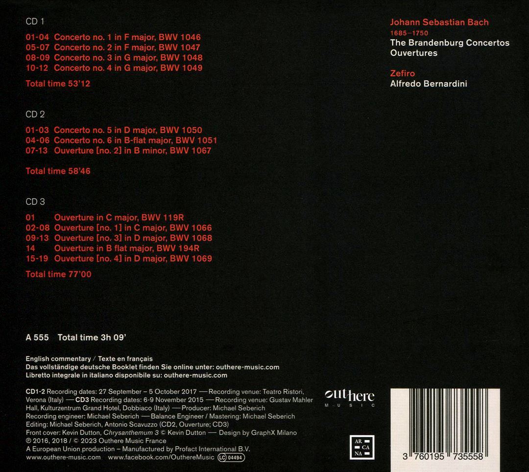 Johann Sebastian Bach: The Brandenburg Concertos; Ouvertures cover art