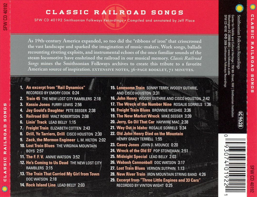 Classic Railroad Songs from Smithsonian Folkways cover art