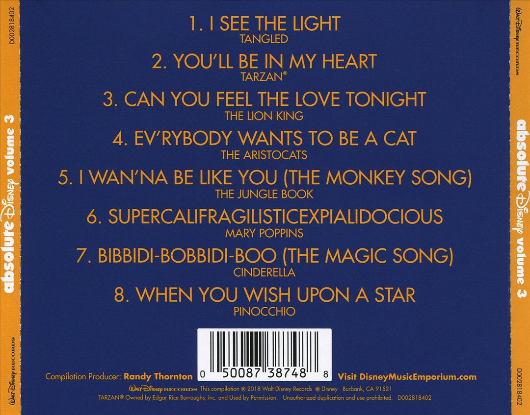 Absolute Disney, Vol. 3 cover art