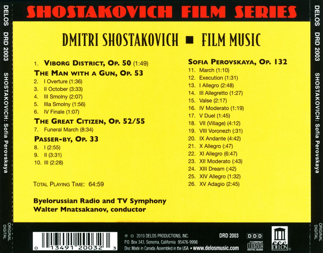 Shostakovich: Film Series, Vol. 3 cover art