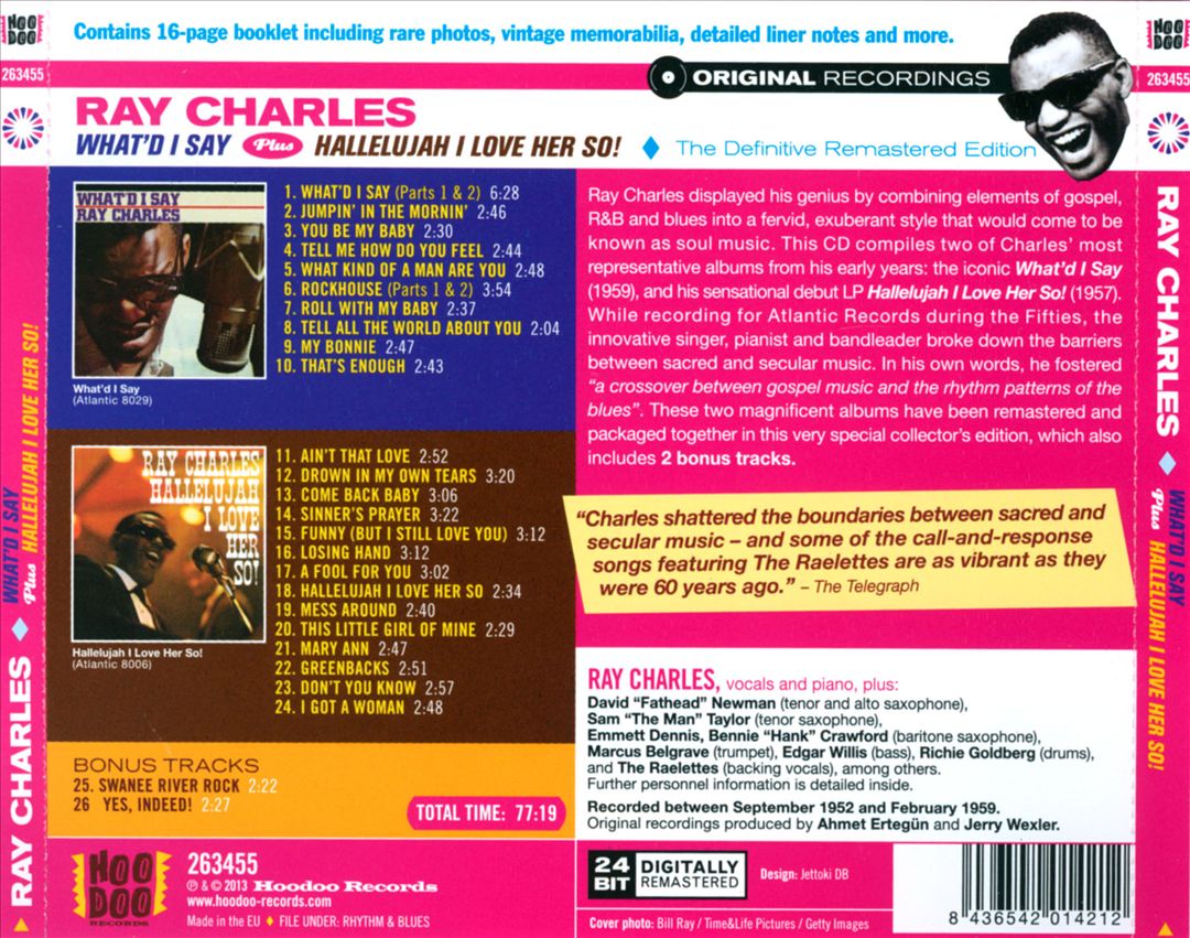 What'd I Say/Hallellujah I Love Her So cover art