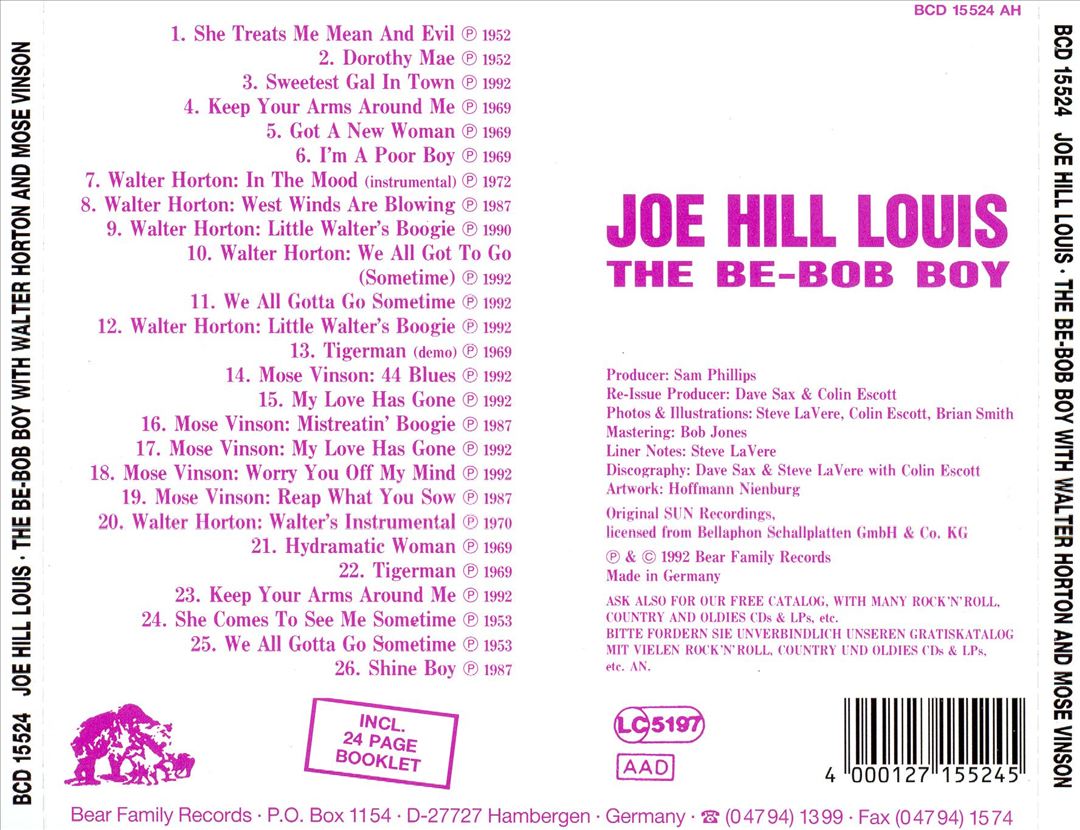 Be-Bop Boy with Walter Horton and Mose Vinson cover art