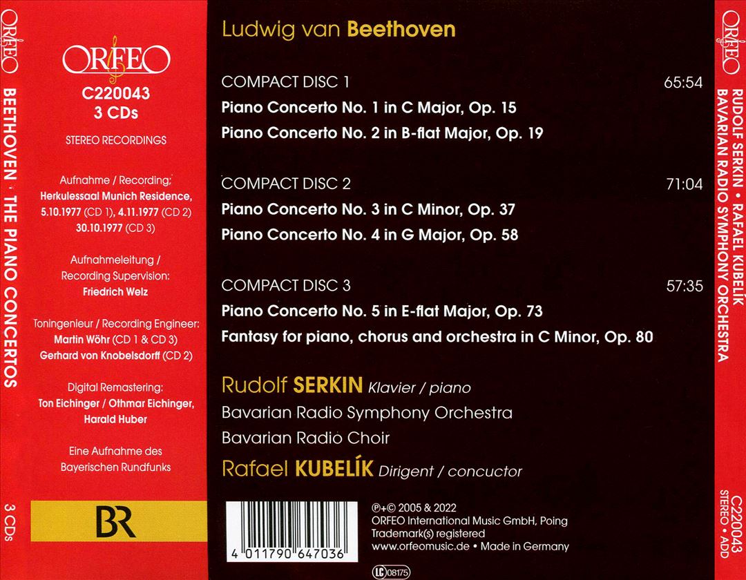 Beethoven: The Piano Concertos; Choral Fantasy Op. 80 cover art