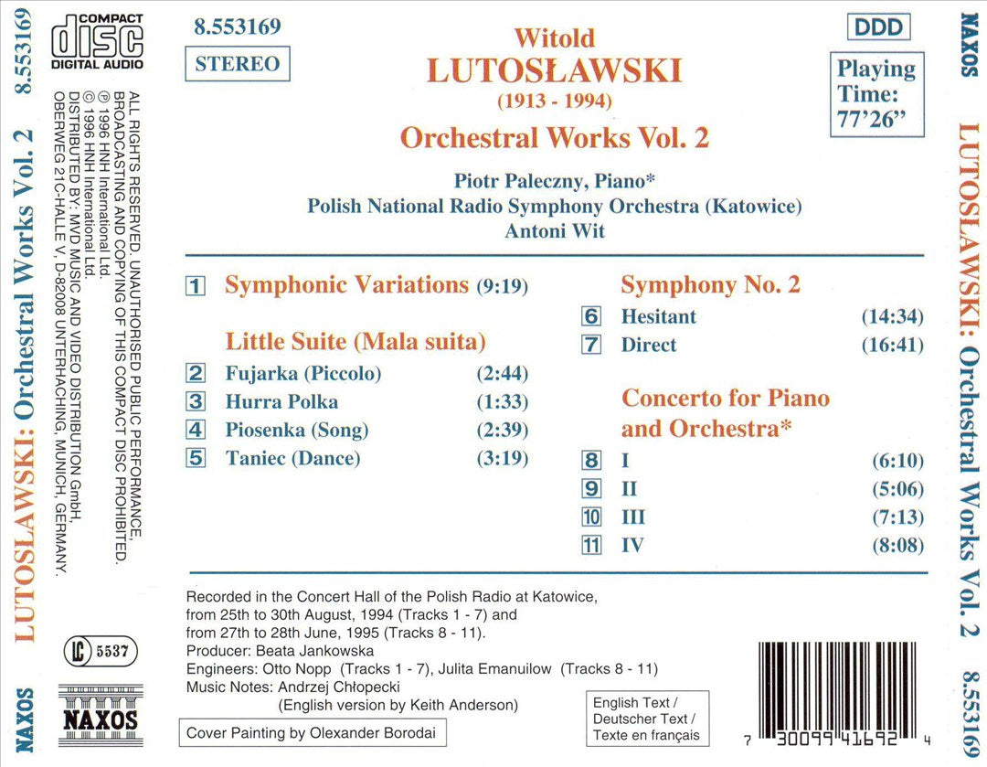 Lutoslawski: Orchestral Works Vol. 2 cover art