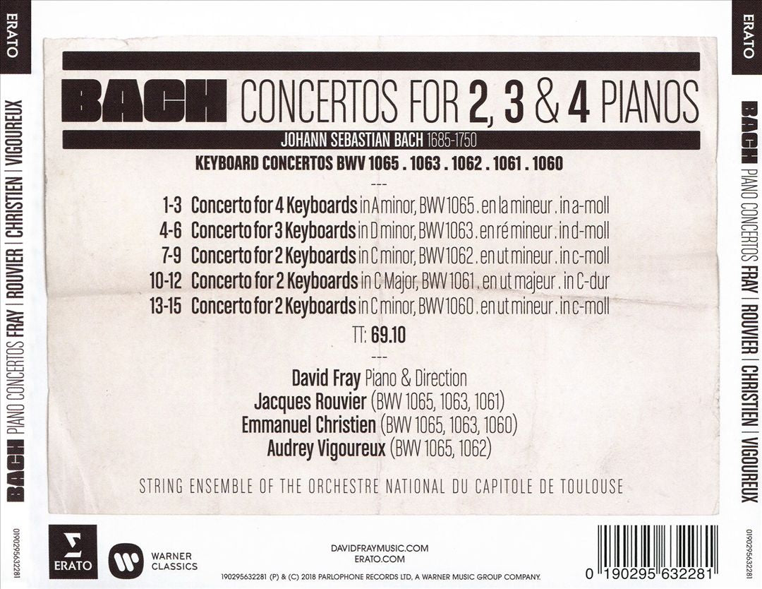 Bach: Concertos for 2, 3 & 4 Pianos cover art