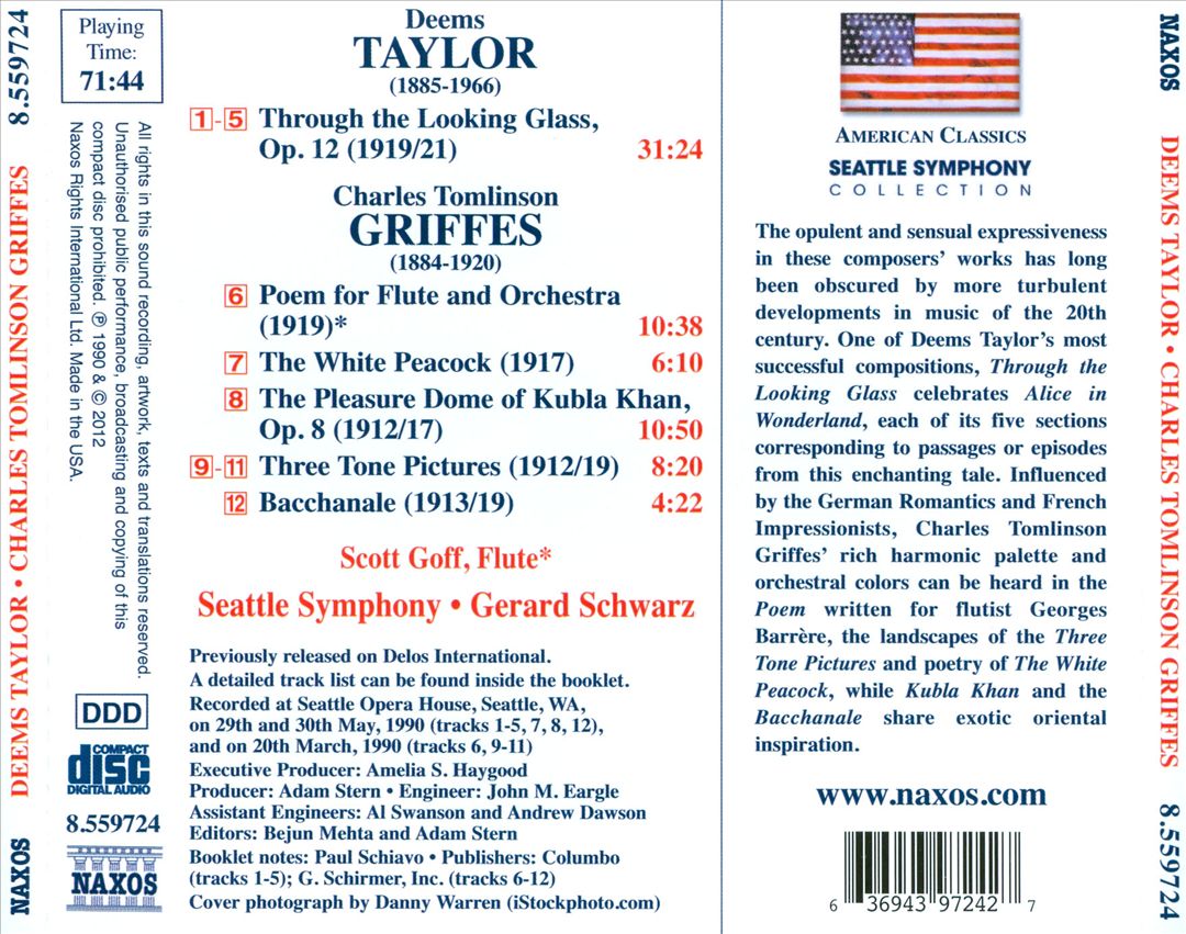 Deems Taylor: Through the Looking Glass; Charles Griffes: Poem; The Pleasure Dome of Kubla Khan cover art