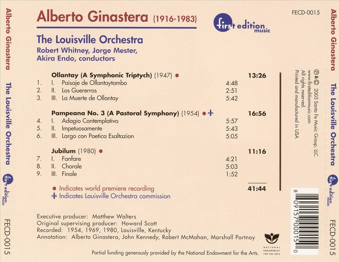 Alberto Ginastera cover art
