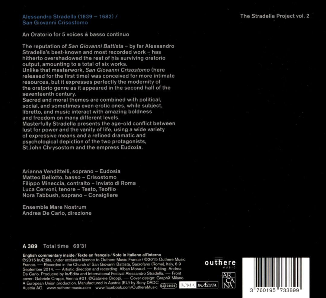Alessandro Stradella: San Giovanni Crisostomo cover art