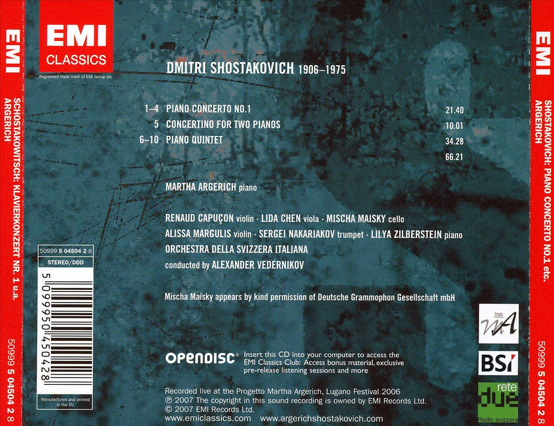 Shostakovich: Piano Concerto No. 1; Piano Quintet; Concertino for Two Pianos cover art