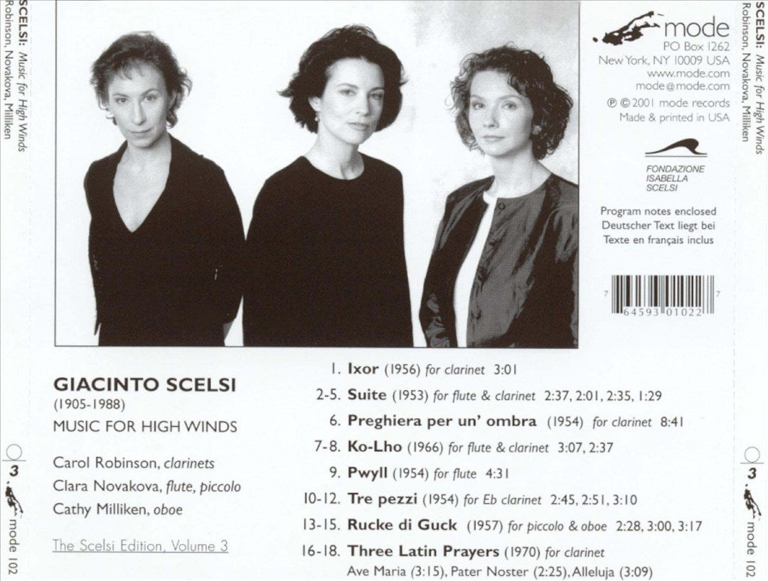 Giacinto Scelsi: Music for High Winds cover art