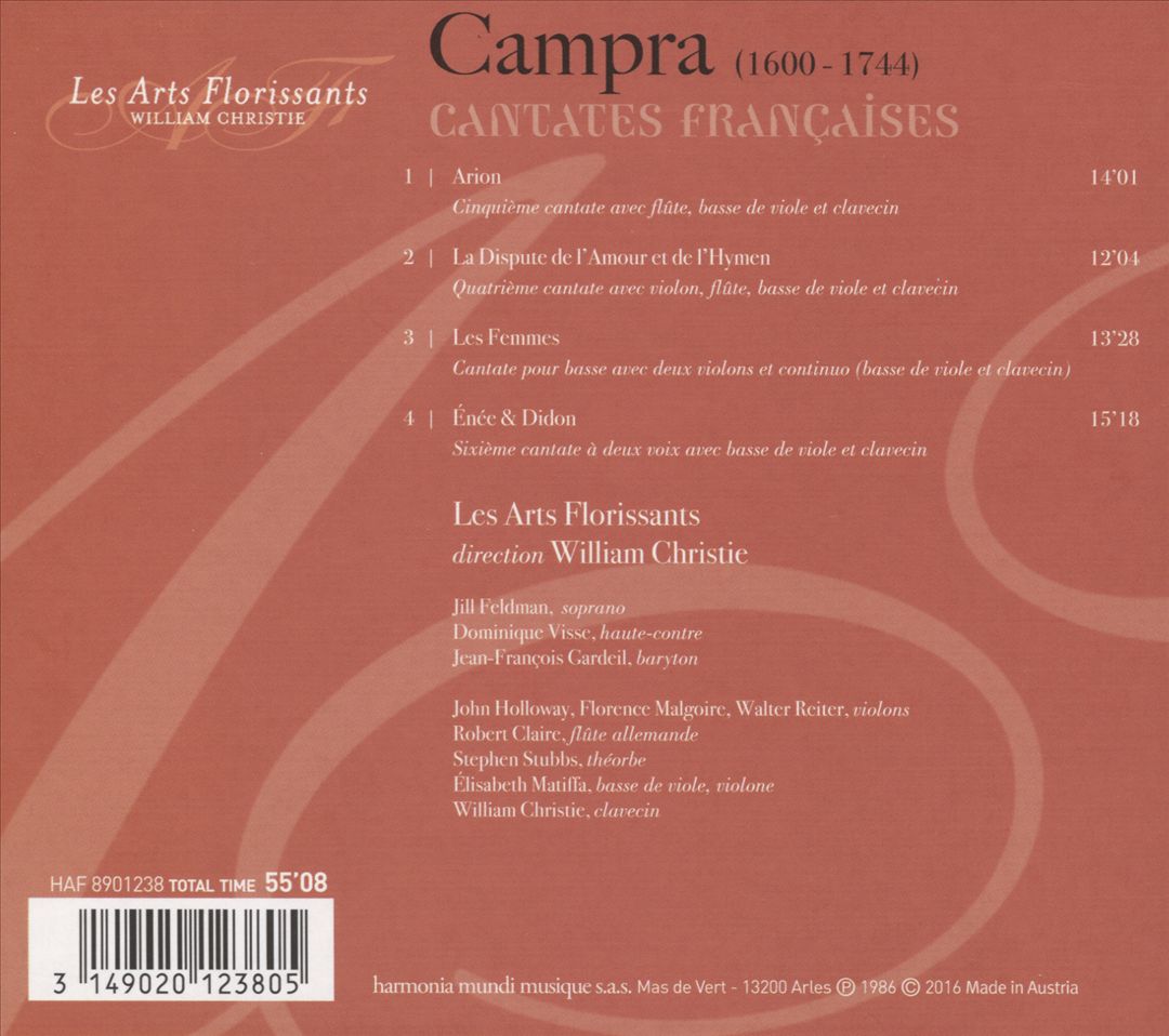 Campra: Cantatas françaises cover art